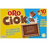 Oro Ciok Biscotto con Tavoletta di Cioccolato al Latte - 10 X 25g
