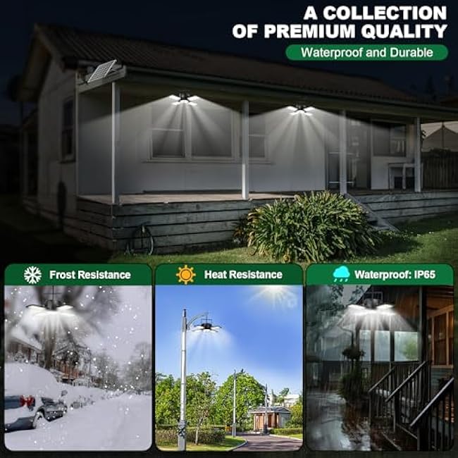 Solar Shed Light Pendant Light Solar Lights 4 and 1 Heads Outdoor Indoor