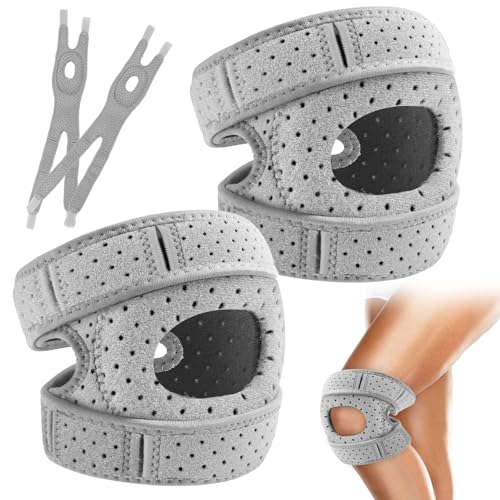 Vylyciy 2PCS Ginocchiera Ortopedica Regolabile, Tutore Ginocchio Menisco, Ginocchiera Sportiva da Uomo e Donna, Fascia Ginocchio Sport per Ginocchio, Menisco, Artrite, Tendinite, per Sport, Corsa, S