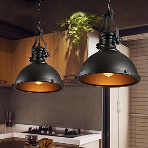 Lustre créatif nordique pour sublimer un éclairage de bar sombre en fer noir 32 cm - 5