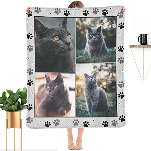 SHIYEL Custom Blanket with Photos for Cat Mom Ever, Personalized Blankets with Picture for Pets...