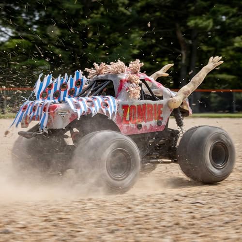 Image of Losi 1 /18 Mini LMT Zombie 2S 4X4 RTR Brushed Monster Truck Battery & Charger Included Red LOS01026T4