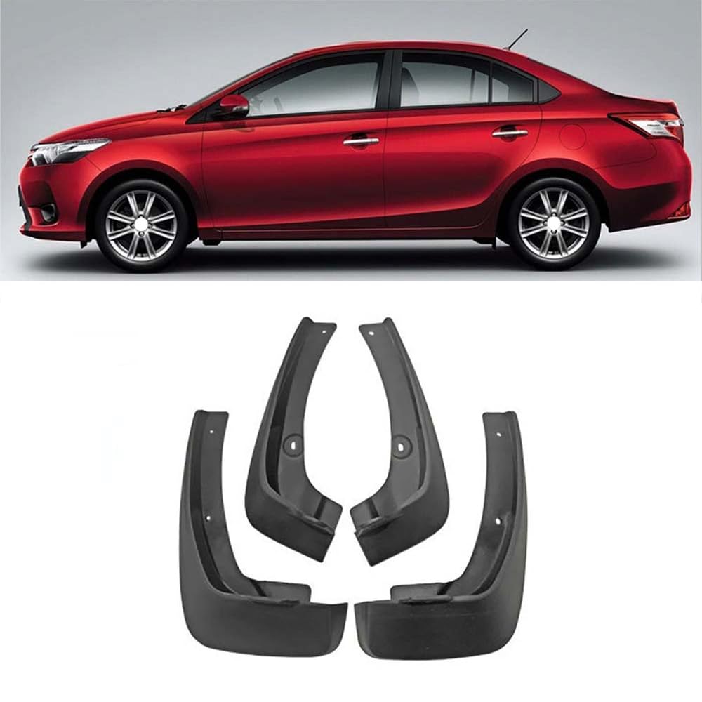 RJQXZXGQ Car Mud Flaps, for Toyota YARIS 4-Dr SEDAN 2006~2012 Front & Rear Car Mud Flaps, Splashproof Tough Auto Splash Guards Fenders