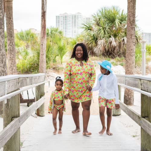 Image of SwimZip Girls' Halter Top and Bikini Bottom 2 Piece Set UPF 50+ Sun Protection