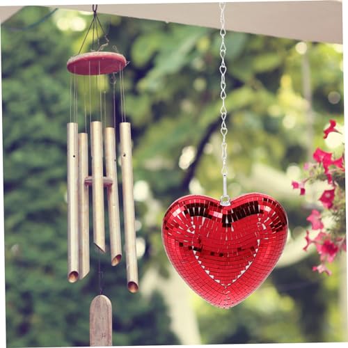 Adorno en forma de corazón con espejo para fiestas disco, decoración reflectante colgante para día de San Valentín, bodas y hogar miniatura 6