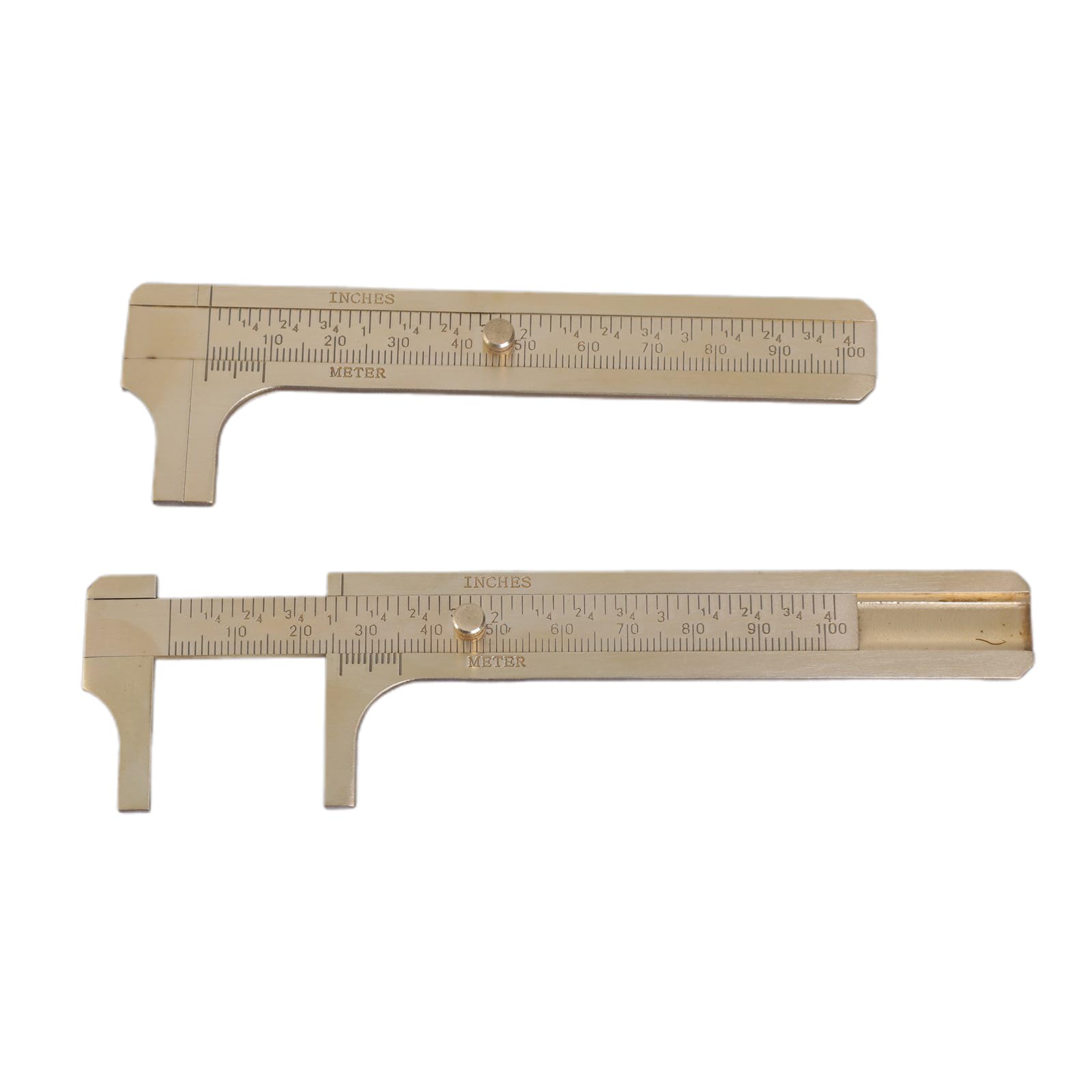 2 calibri in Ottone di Piccole Dimensioni, calibri scorrevoli manuali, Piccoli calibri analogici Vernier per misurazioni di precisione in gioielleria