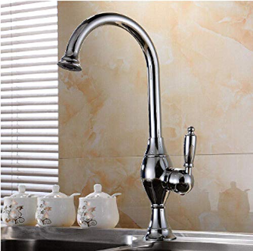 Robinets d'évier de cuisine antiques en chrome avec mitigeur durable - 2
