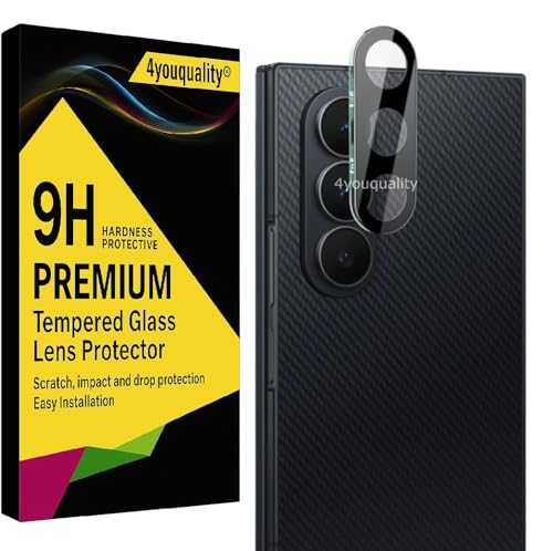 Image of 4youquality Back Camera Lens Protector Compatible with Samsung Galaxy Z Fold 7 (1 Pack) | 9H Tempered Glass Camera Guard | Military-Grade Anti Scratch Protection | Ultra Clear HD Lens Film | Bubble-Free Easy Installation | Case Friendly