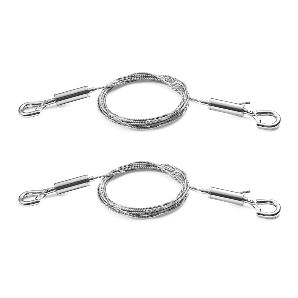 Bukela Adjustable Picture Hanging Wire,Mirror Frame Kit Heavy Duty Stainless Steel Wire Rope for Mirror Hanging Hardware, Basket Flowerpot Hold Up to 20kg (304 Stainless Steel, 1.5mm x 2m)