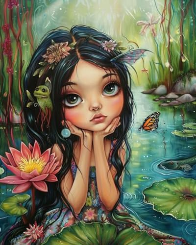 Pintura por número de hada para decorar el salón con lienzos artísticos de manualidades en casa