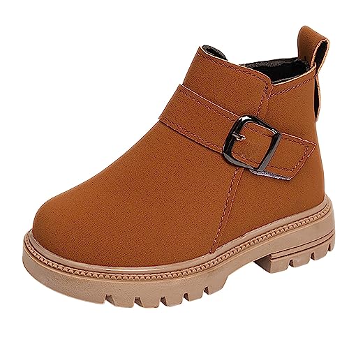 IWIHMIV Child Ankle Boots Slip On Cute Dress Booties Winter Shoes Ankle Boots for Toddler Girls Winter Shoes for Kids