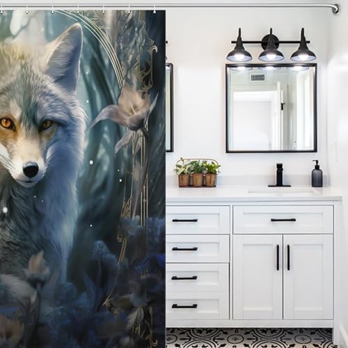 Rideau de douche renard imperméable anti-moisissure grand format 152x183cm - 5