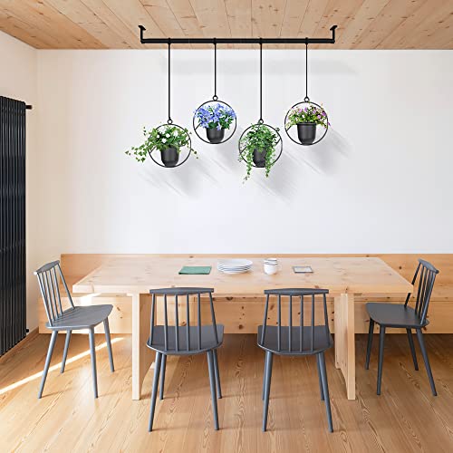 Auledio 4Pcs Hanging Planters, Indoor Metal Plant Hanger With Plastic Pots #TOP6