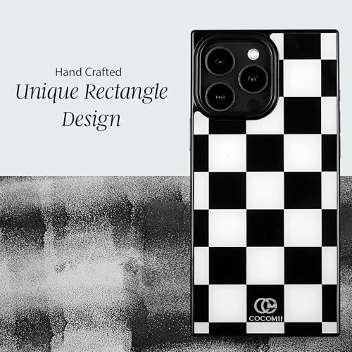 Image of COCOMII Rectangle for iPhone 14 Pro Max Case, Monochrome Checkered