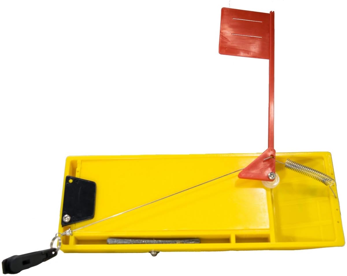 Yellow Bird Fishing Products Totally Redesigned 10" Large Planer Board (600P Port Side Planer Board with Working Tattle Flag, Enclosed Back, Adjustable Weight & (2) New Snap Releases)