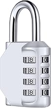 Combination Padlock, [Rainproof] Diyife Waterproof Locker Combination Padlock, External Locks with 4 Digits Combination for Backpacks, Lockers, Gym, Silver