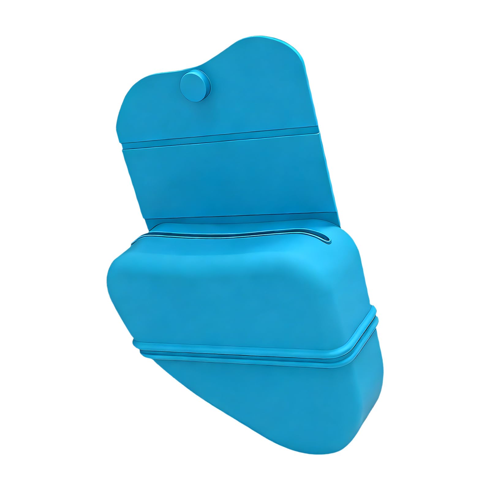 Msioytog Blue Leakproof Dog Food Storage Container With Secure Waist Attachment Food Reward Waist Bag For Active Pet Owners Portable Silicones Dog Treat Pouches With Clip Pet Feed Storage Pocket Bag During Outdoor
