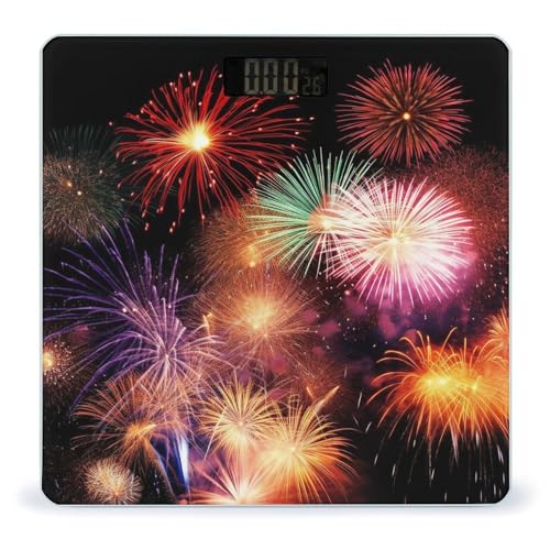 Báscula de baño digital con vidrio templado y pantalla LCD