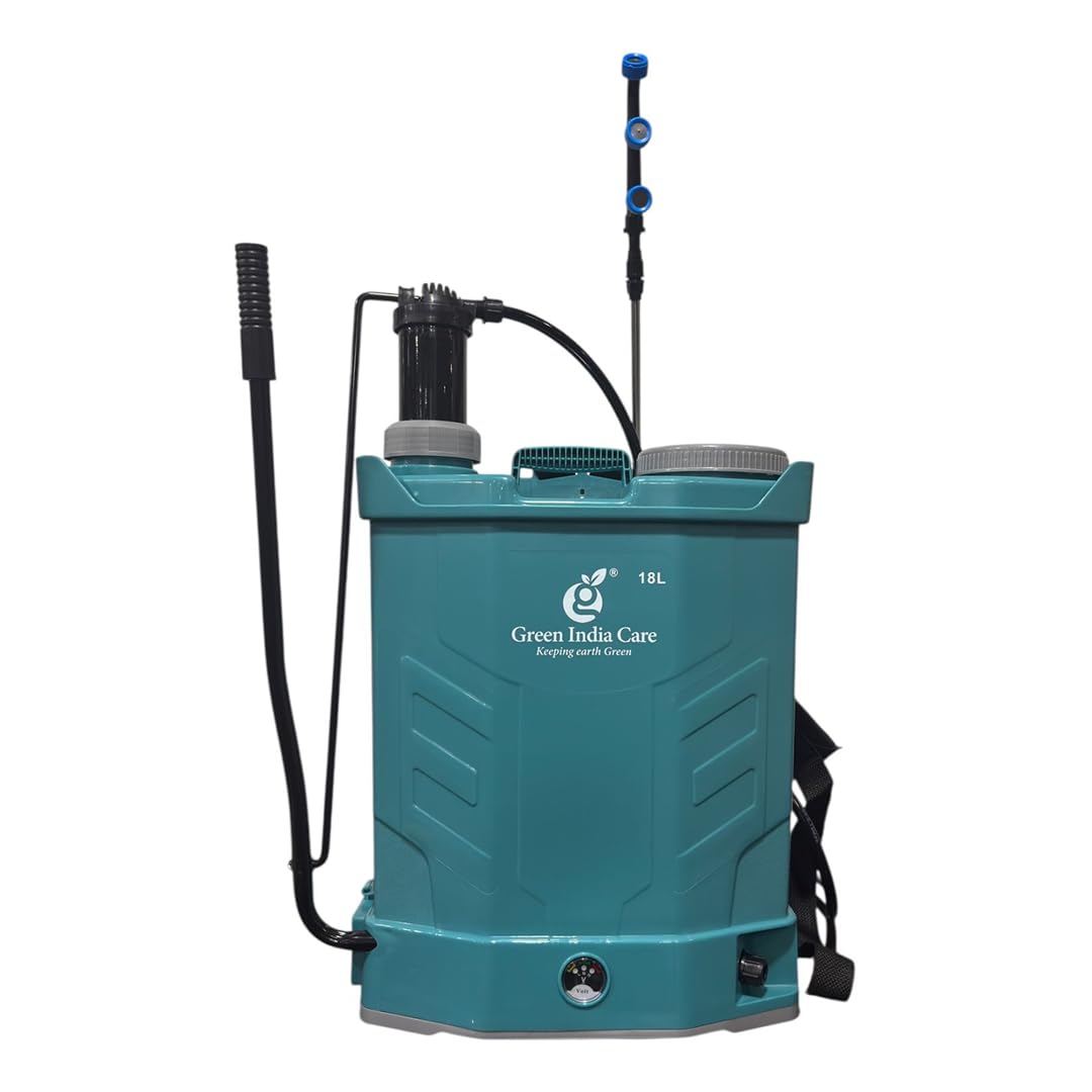 Green India Care Battery Sprayer 12 Volts x 12 Ampere Double Motor | High Pressure up to 20 feet Spray | Knapsack Sprayer | 18 Litre Tank Capacity-image-16