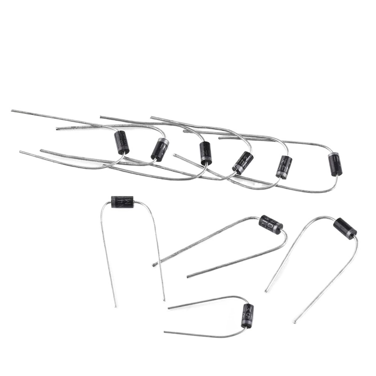 100 Pezzi 10 valori diodo raddrizzatore Kit Assortito 1N4001 1N4002 1N4003 1N4004 1N4005 1N4006 1N4007 1N5817 1N5818 1N5819