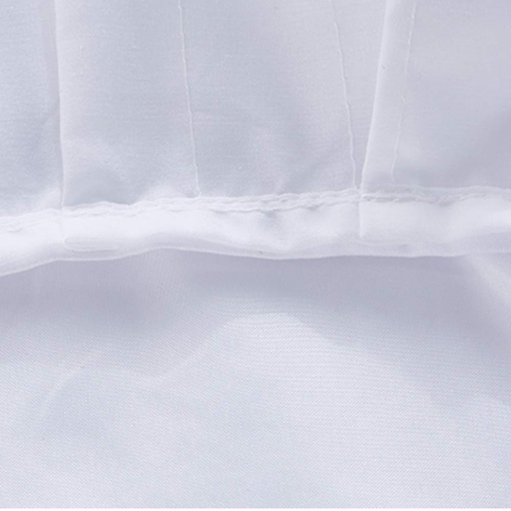 Omabeta Gonna Letto Elastica Con Volant – Mantovana Lavabile In Poliestere, Twin 99x190 Cm + 38 Cm, Facile Da Montare, Bianco - 2