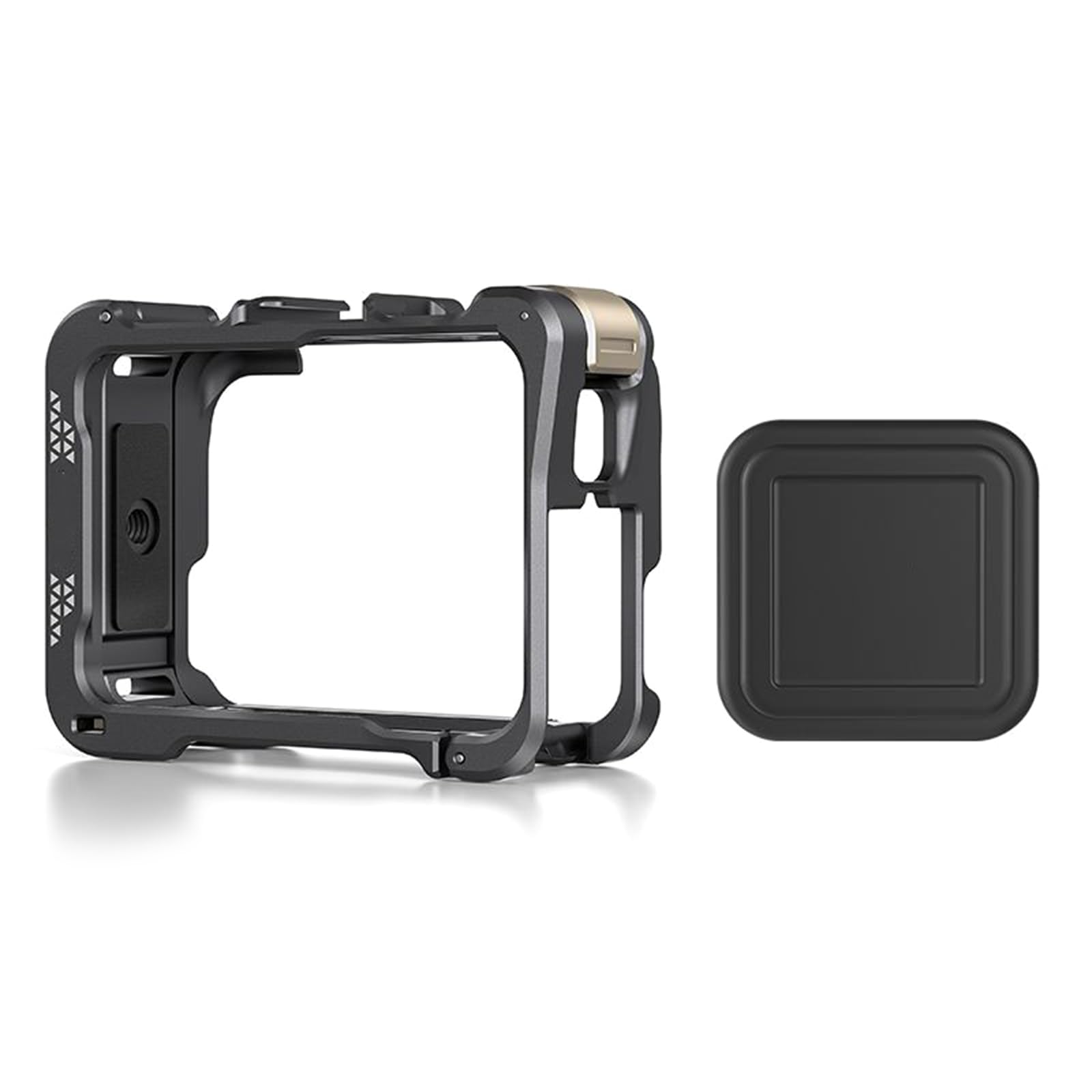 Carcasa protectora para borde con protector de lente para cámara de acción, adaptador de montaje para cámara de acción