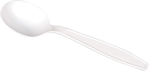 Karat U2032W - Cuchara de sopa desechable extra pesada de 56 pulgadas color blanco paquete de 1000