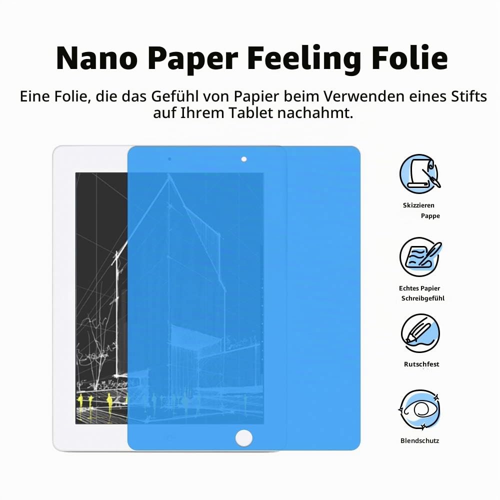2 Stück Paper-Feel Schreib- & Zeichenfolie für 15.6 Zoll (16:9) Laptops, kompatibel mit Smart-Pencils und Stylus