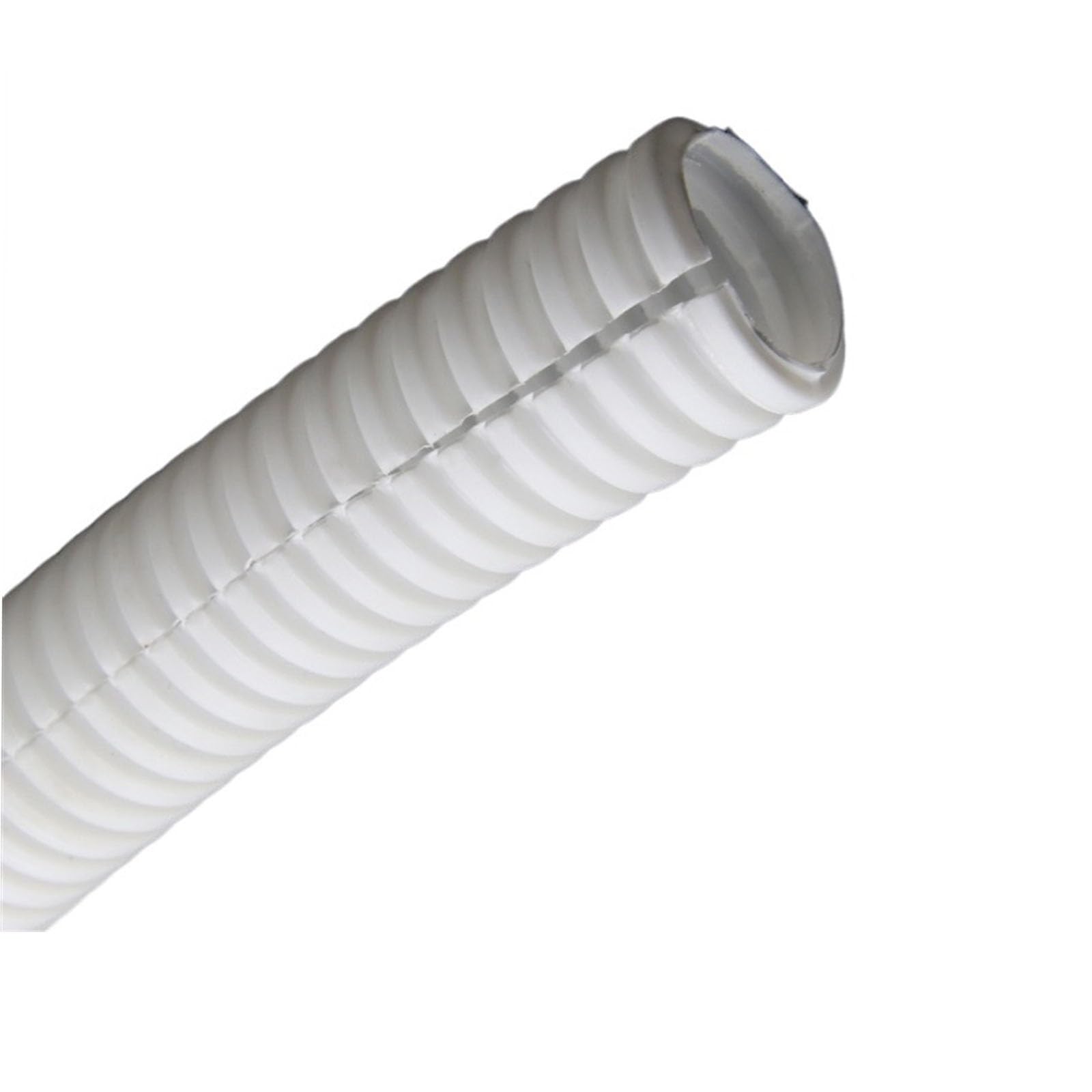 Gaine Flexible pour câbles, Conduit de câble ondulé en PP Tailles Multiples Multicolores de 1 mètre(Wit,AD 28.5 x ID 23mm)
