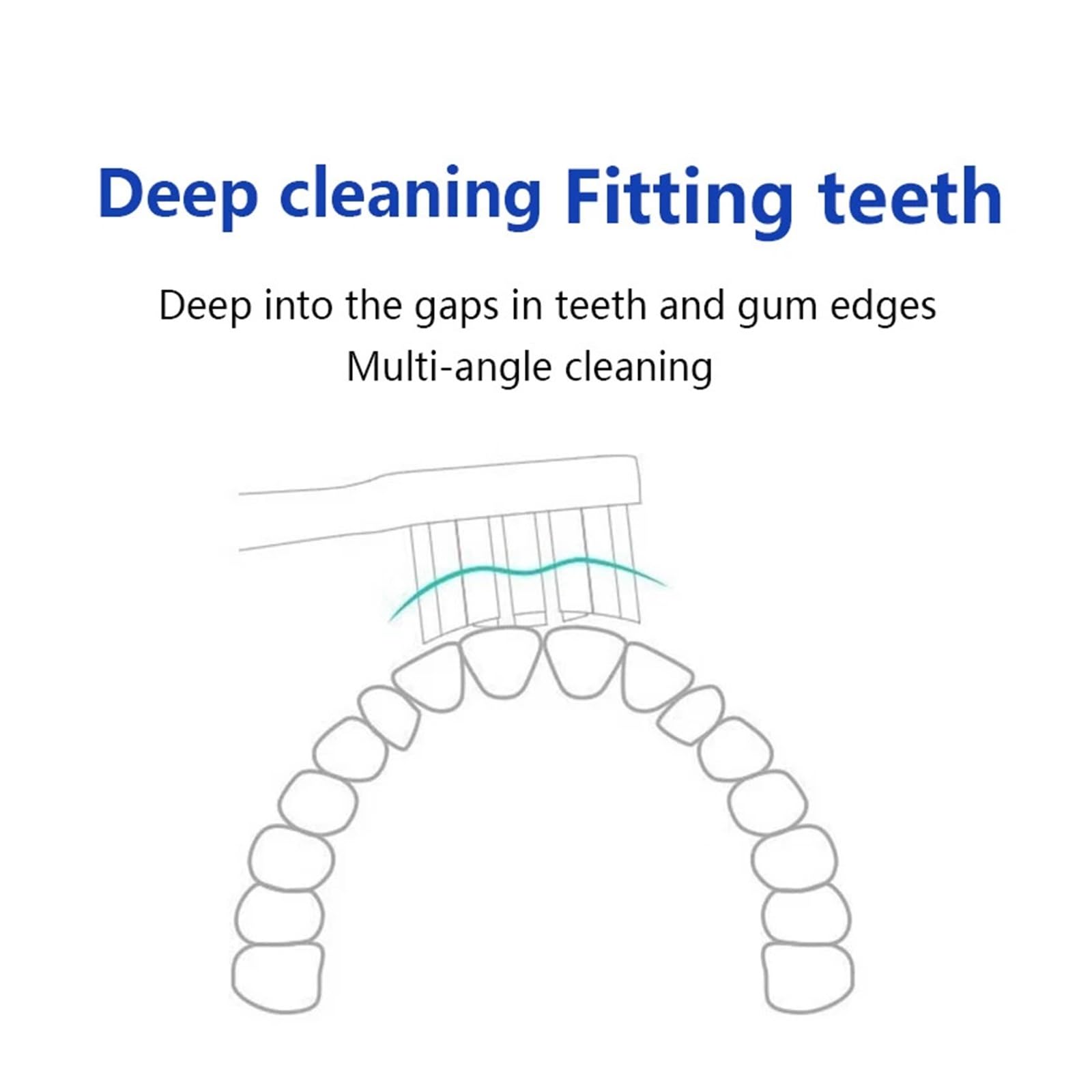 Cabezales de repuesto, compatible con XIAOMI, T200 | Cabezales para cepillo dental eléctrico, plástico(T200 White-20pcs)