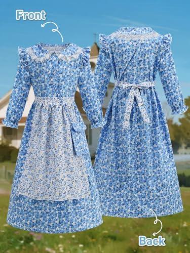 Disfraz de princesa azul para niñas talla 120 miniatura 5