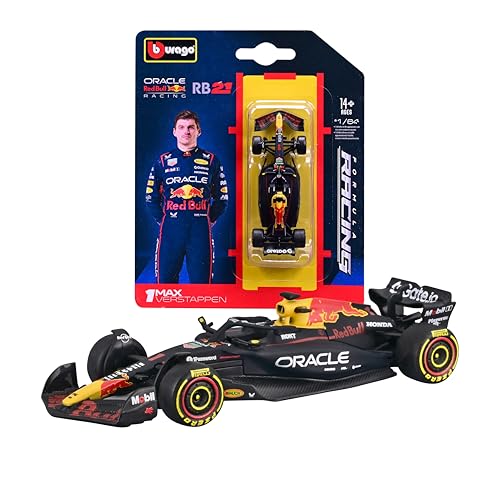 Bburago F1 Red Bull Racing RB21 2025#1 Max Verstappen Diecast-Modellauto im Maßstab 1:64 detaillierte Nachbildung eines Formel-1-Rennwagens offizielle Farben Sammlerblister 14+
