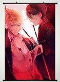 Wall Scroll Poster Fabric Painting For Anime Diabolik Lovers More Blood Sakamaki Shu & Sakamaki Reiji 034 L