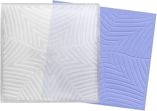 Threetols Carpeta de impresión texturizada en 3D en relieve, carpeta de grabado de fondo de pentagrama para hacer tarjetas, marco de línea, álbum de