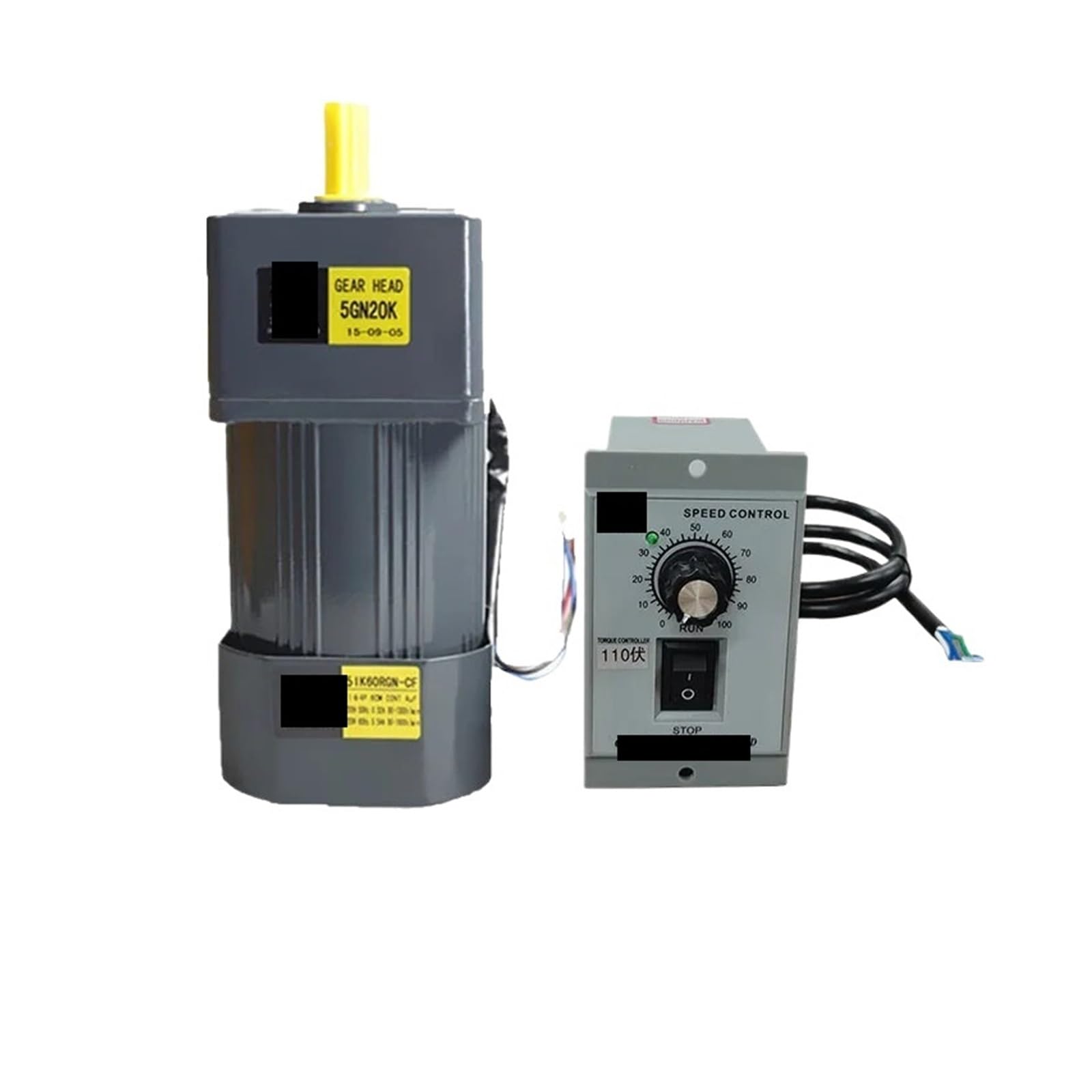ANERTQUIH Asynchronous Motor 60W 110V AC Gear with Speed Regulator Adjustable 5IK60RGN-AF Single-Phase Shaft Diameter 12mm(0-75RPM)