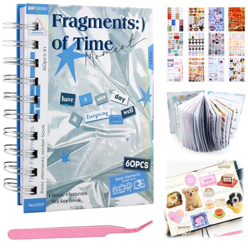 Image of 3500Pcs Korean Stickers for Kpop Photocards Decor Stickers Book Aesthetic Toploader Sticker Glitter Butterfly Sweetheart Ribbon Flower Alphabet Cute Scrapbook Sticker for DIY Card Art Crafts 60-Page