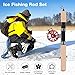 Ice Fishing Rod Set, Portable Lightweight Winter Ice Fishing Telescopic Rod FD50 Reel Kit, All‑Metal Fishing Pole Reel Combo Tackle Accessory(red) Fish Rod and Its Accessories and Supplies