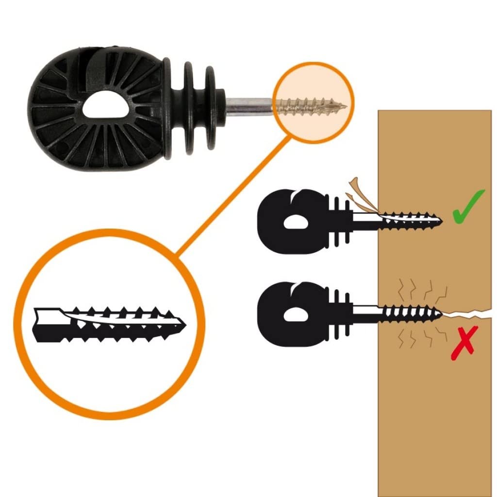 100x Gallagher Ringisolator Super - Weidezaun Isolatoren - UV-stabil und witterungsbeständig