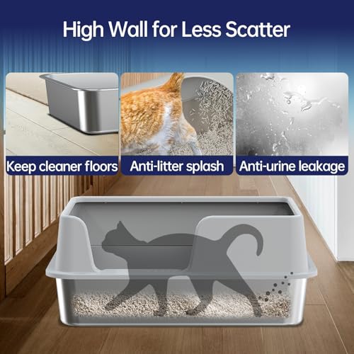 Caja sanitaria para gato de acero inoxidable cerrada miniatura 4