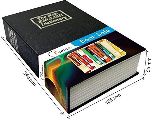 Image of Vajin Book locker Safe Dictionary Style Iron Locker Jewellery Box, Great for Storing Money, Locker Vault Box, Secret Book Safe with 2 Keys for Office & Home