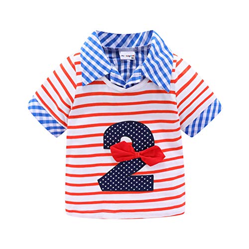 Image of Mud Kingdom Little Boys Girls Birthday Polo Shirt Short Sleeve Gift for Kids 1st 2nd 3rd 4th 5th 6th Number