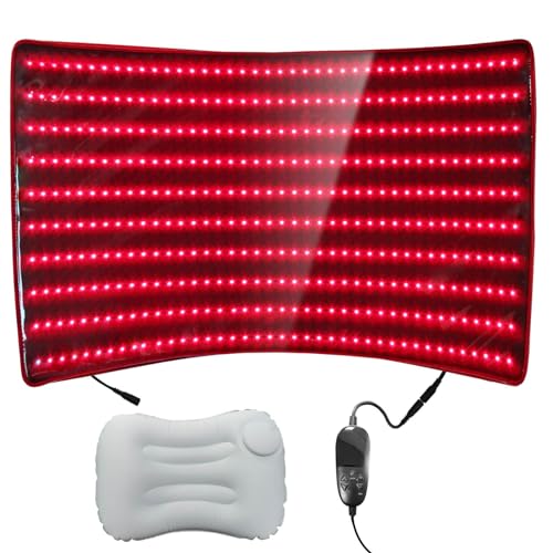 bestqool red light therapy mat infrared red light therapy 3834 x 2334 large pads 400 leds dual chip 660nm amp 850nm red light therapy for body muscle recovery energy pain relief skin health 63w