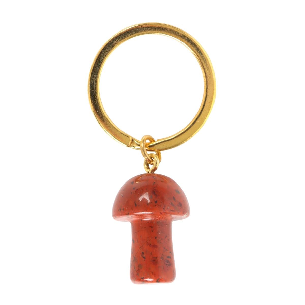 Something Different Wholesale Unisex See Description Red Jasper Mushroom Gemstone Keyring For Crystal Healing