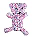 UKCOCO Jouets à Mâcher Durables de Chien, Jouet de Nettoyage pour Dents, Jouets de Corde de Morsure d'animal Familier de Peluche pour Chiens et Chats (Bleu et Rose et Blanc)