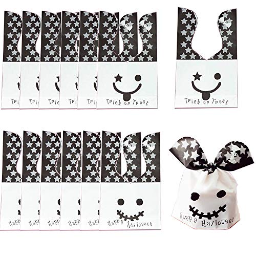 50pcs Halloween Candy Bag Pumpkin Ghost Treats Cookies Bags for Halloween Party Decorations Favors 01