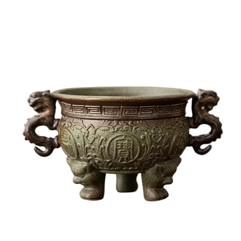 Porte-encens en céramique Qingye Shang, pièce de rituel en bois de santal