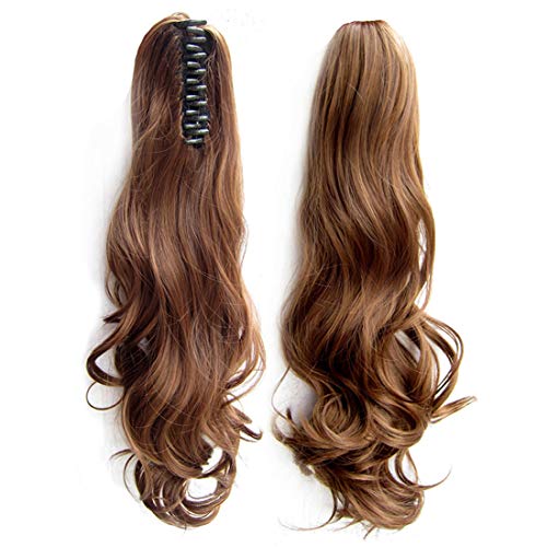 Beauty Wig World 20 Inch Curly Synthetic Clip in Claw Ponytail Hair Extension Synthetic Hairpiece Jaw Clip Claw in-4/30