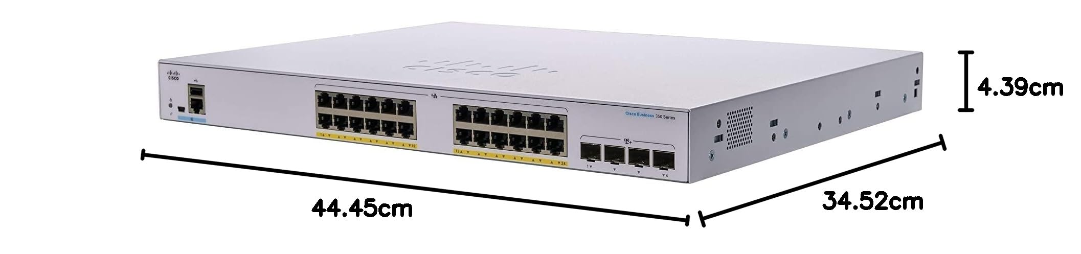 Cisco Switch gestionado Cisco Business CBS350-24FP-4X | 24 Puertos GE | PoE Completa | 4 x SFP+ de 10 G | Protección Limitada de por Vida (CBS350-24FP-4X)