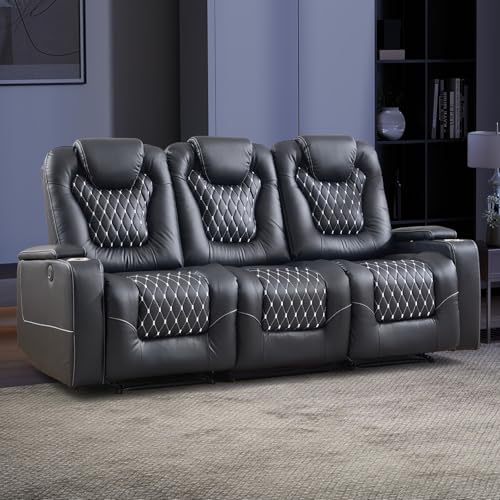 EBELLO Power Reclining Sofa with Cup Holder & USB