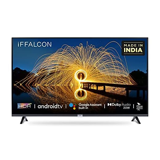 iFFALCON 108 cm (43 inches) Full HD Android Smart LED TV 43F2A (Black) (2021 Model) | With Built-in Voice Assistant